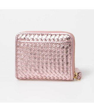 UNBILLION ペルケ perche / レザーメッシュ・ジャバラカードウォレット ピンク