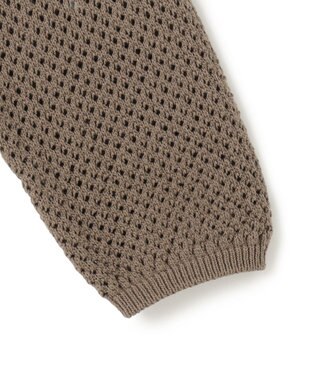 J.PRESS YORK STREET 【UNISEX】テープヤーンメッシュ カーディガン ライトグレー系