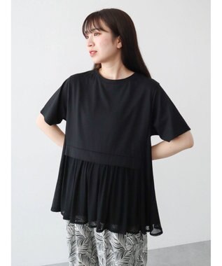 Green Parks メッシュドッキングチュニック Black