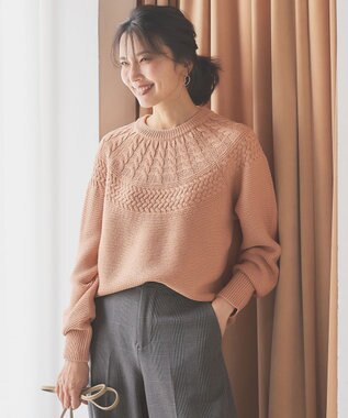 ANY 【洗濯機可能】ソフトアクリル求心ニット ピンク