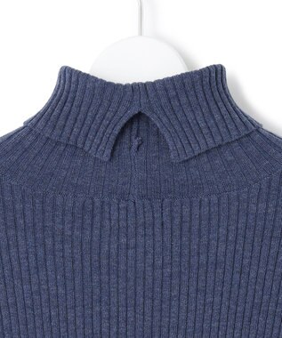 J.PRESS YORK STREET 【WOMEN】リブタートルニット ダルブルー系
