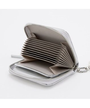 UNBILLION ペルケ perche / パール調ストラップ・ジャバラカードウォレット シルバー