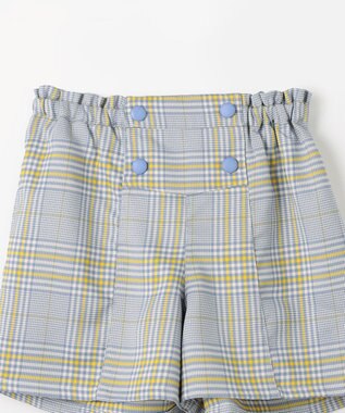 組曲 KIDS 【150-160cm】Chocolat de check キュロット ブルー×グレー系4