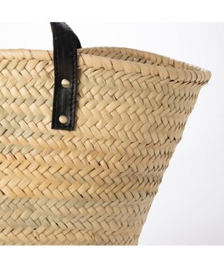 UNBILLION ペルケ perche / モロッコカゴ・牛革・バティック柄ドロストＬ ブラック