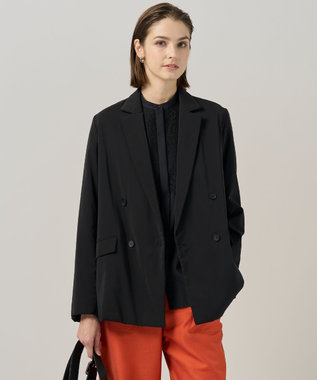 洗える】ウール2WAYストレッチ ダブルブレストジャケット / ICB
