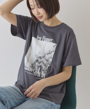 AMERICAN HOLIC フォトプリント半袖Ｔシャツ Charcoal Gray