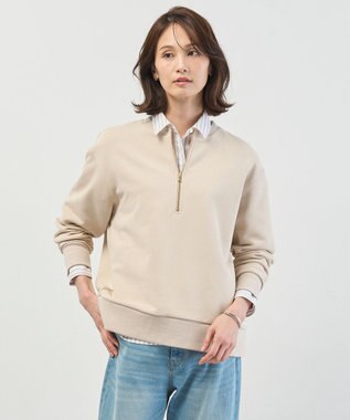 裏毛 ハーフジップ プルオーバー