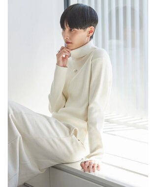AMERICAN HOLIC バイパチリブタートルニットプルオーバー Ivory