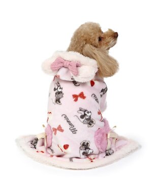 PET PARADISE ディズニー ミニー 着る毛布 《ケーキ柄》 小型犬 ピンク