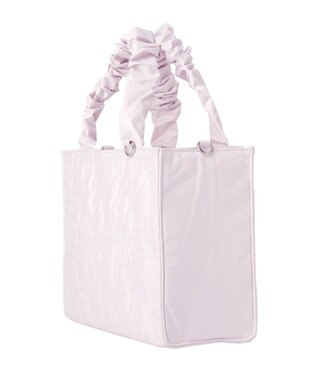 Maison de FLEUR ギャザーハンドル2Wayリボンキルティングトート Pink