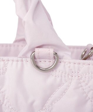 Maison de FLEUR ギャザーハンドル2Wayリボンキルティングトート Pink
