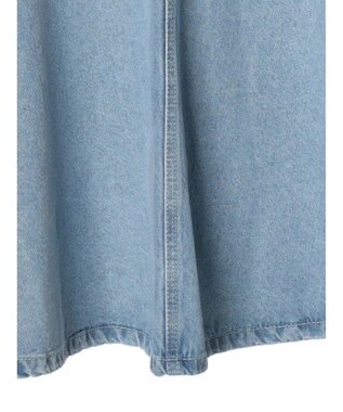 earth music&ecology ペプラムマーメイドデニムスカート Light Indigo