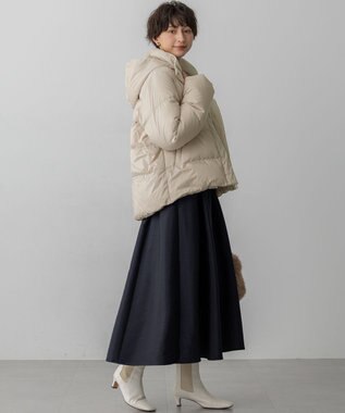 23区 L 【洗える】フルーフィーツイル フレア スカート ネイビー系