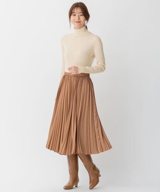 自由区 【洗える】CARIAGGI スーパーエクストラファインメリノ インナーニット ベージュ系