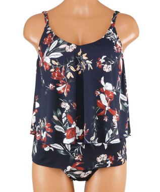 San-ai Resort（三愛水着楽園） 【SALE】ロングパンツセット水着　9M・11L　【Coral veil（コーラルヴェール）】 ネイビー