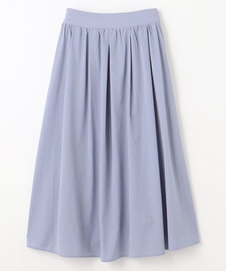 ANY 【ウエストゴム】タフタフレアスカート ライトブルー