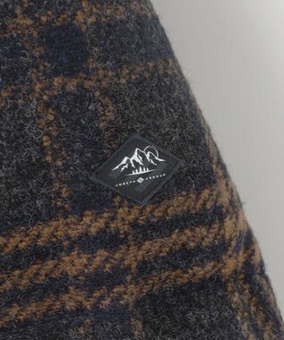 JOSEPH ABBOUD MOUNTAIN 【イタリア素材/ECOファー/9ポケット/ダウン】スライバーチェックダウン コート グレー系4