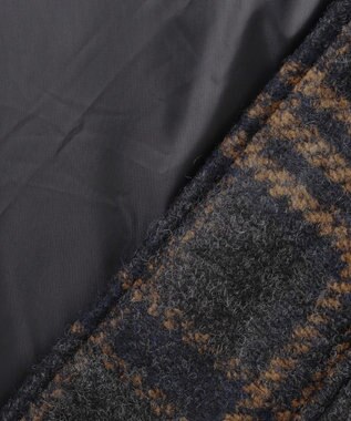 JOSEPH ABBOUD MOUNTAIN 【イタリア素材/ECOファー/9ポケット/ダウン】スライバーチェックダウン コート グレー系4