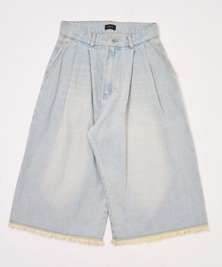 WEGO クロップドワイドデニムパンツ デニム淡色