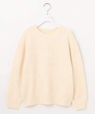 ANY SIS 【洗える】ソフトタッチ求心 ニット アイボリー