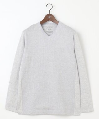 JOSEPH ABBOUD 【オリジナルオーガニックコットン使用】JOE COTTONサッカーVネックシャツ ライトグレー系7