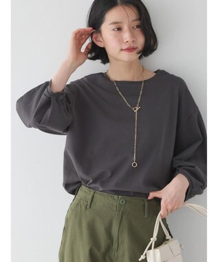 AMERICAN HOLIC ＵＶカット７分袖タックプルオーバー Charcoal Gray