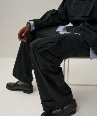 ATON ORGANIC COTTON WEATHER | M-47 カーゴパンツ - UNISEX BLACK