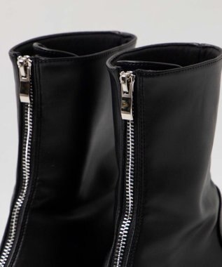 WEGO フロントZIPショートブーツ ブラック