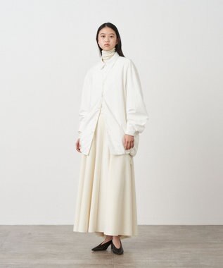 ATON ROYAL FLEECE | フレアスカート OFF WHITE