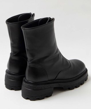 WEGO フロントZIPショートブーツ ブラック