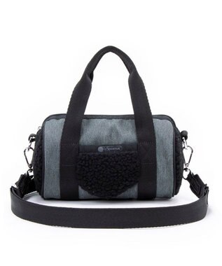 LeSportsac DENIM ROLL BAG/ブラックデニム/ブラックシェルパ ブラックデニム/ブラックシェルパ