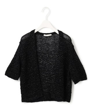 ICB L ルレックスペーパーテープ カーディガン ブラック系