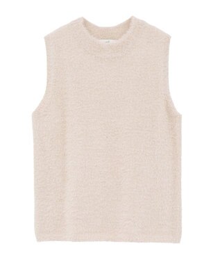 earth music&ecology SET2点チャーム付きシャギーニット＋インナー Pink Beige