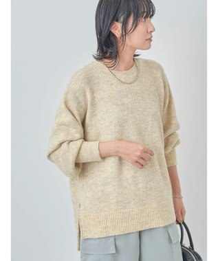 Green Parks ラメ糸ミックスニットプルオーバー Yellow