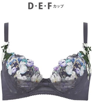 WACOAL 【リボンブラ 脇すっきり】 ブラジャー 脇高設計 着やせシルエット 動いても谷間キープ Gカップまで対応 大きいサイズ レディース BXB483 /ワコール