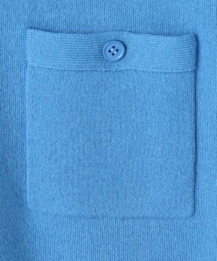 23区 L 【滝沢眞規子さん着用】コットンカシミヤ ポケット カーディガン スカイブルー系