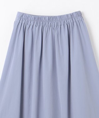 ANY 【ウエストゴム】タフタフレアスカート ライトブルー