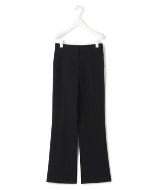 ICB 【洗える】TaPeダブルクロス セミフレアパンツ ブラック系