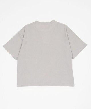 WEGO 【ユニセックス着用ITEM/MLサイズ展開】キーネックフェイクレイヤードグラフィックT（SS） グレー
