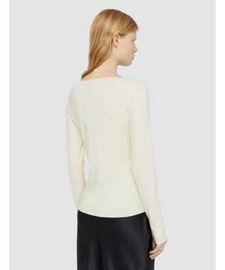 JOSEPH 【FOUNDATIONS】シルクストレッチ　Vネックニット Ivory