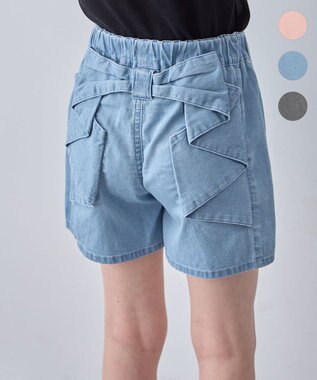 ANY KIDS 【洗濯機可能】バックリボン ショートパンツ