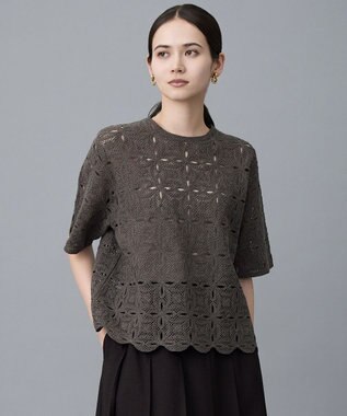 自由区 エンブロイダリー ニット