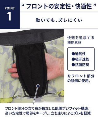 WACOAL MEN WACOAL MEN 【気持ちいいパンツ】 ボクサーパンツ ローライズ 動きにフィット フロントの安定性・快適性 フリーなカッティング(裾部分) 前閉じ ショート丈 下着 メンズ WT3529 /ワコールメン グリーン