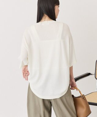 AMERICAN HOLIC 配色コクーンシルエットニット Off White