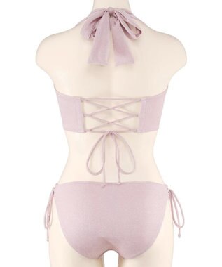 San-ai Resort（三愛水着楽園） 軽い着け心地でしっかり盛れる【楽盛り水着】　ラメギャザーワイヤー水着　9M　【San-ai Resort（サンアイリゾート）】 ピンク