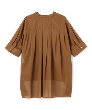 BEIGE， 【洗える・Oggi 10月号掲載】BAC / コットンビックポケットスタンドカラーシャツ Brown