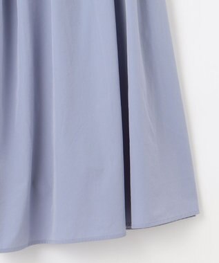 ANY 【ウエストゴム】タフタフレアスカート ライトブルー