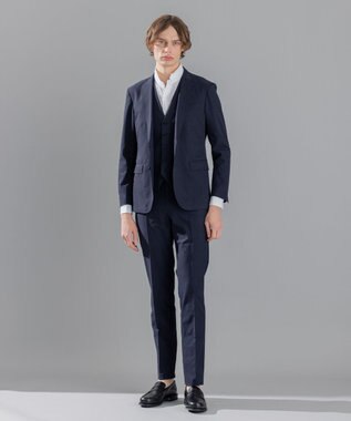 JOSEPH HOMME トライジャガードストレッチ　ウィングカラーシャツ ホワイト系