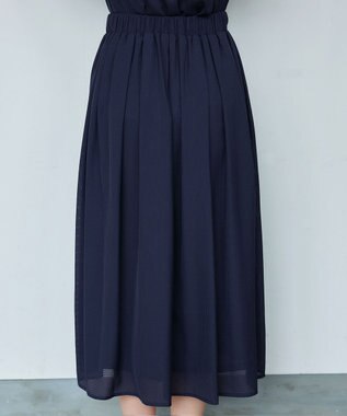 Tiaclasse 【セットアップ対応】シアーチェックフレアスカート ネイビー