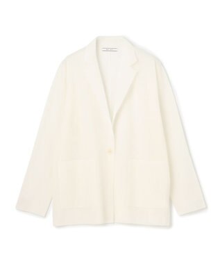 BEIGE， PYRRHOT / シアーコンビ ニットジャケット Ecru